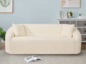 Sofa "Ondine" z tkaniny - 3-osobowa - beżowa 2